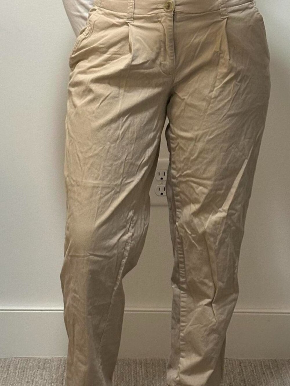A New Day Women's Tan and Cream Trousers